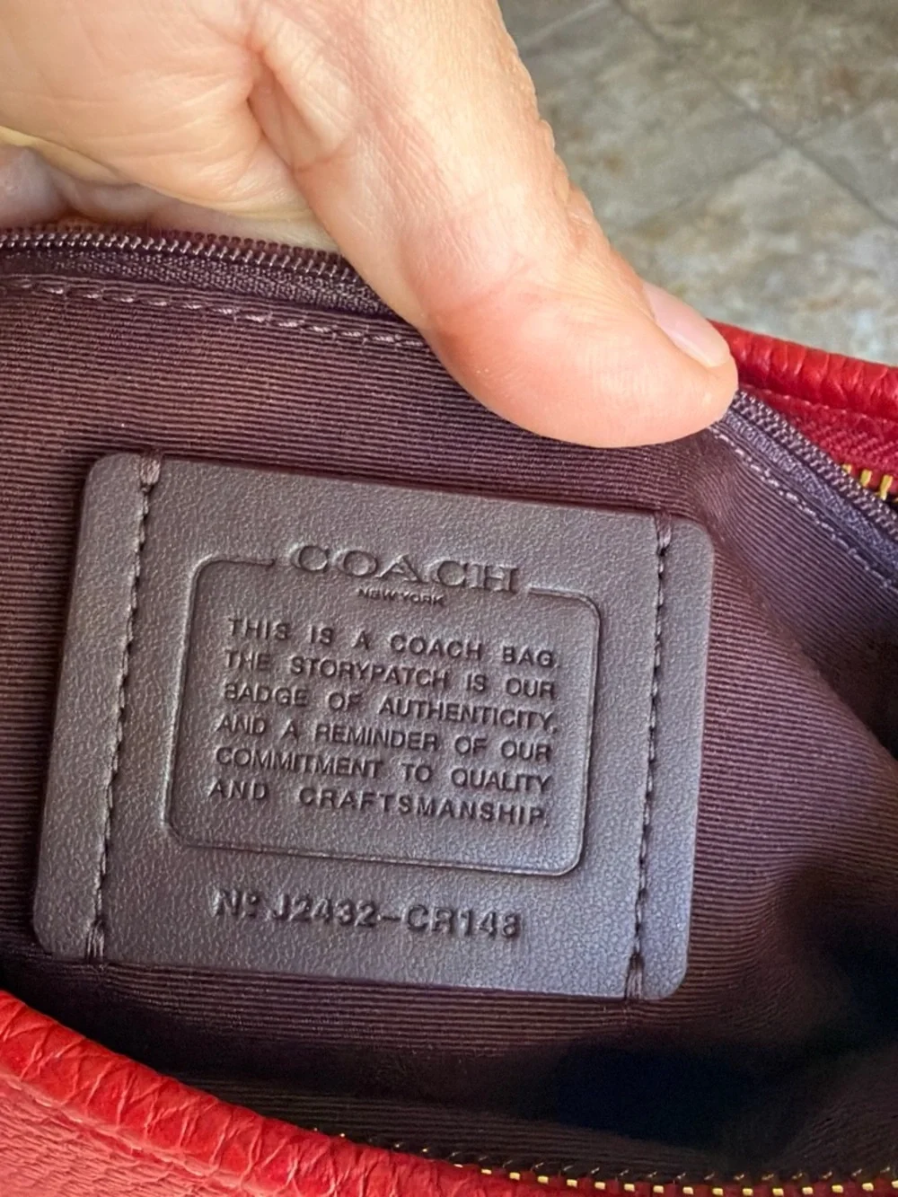 Coach Laurel Pebbled Leather Crossbody and Wristlet Set in Red